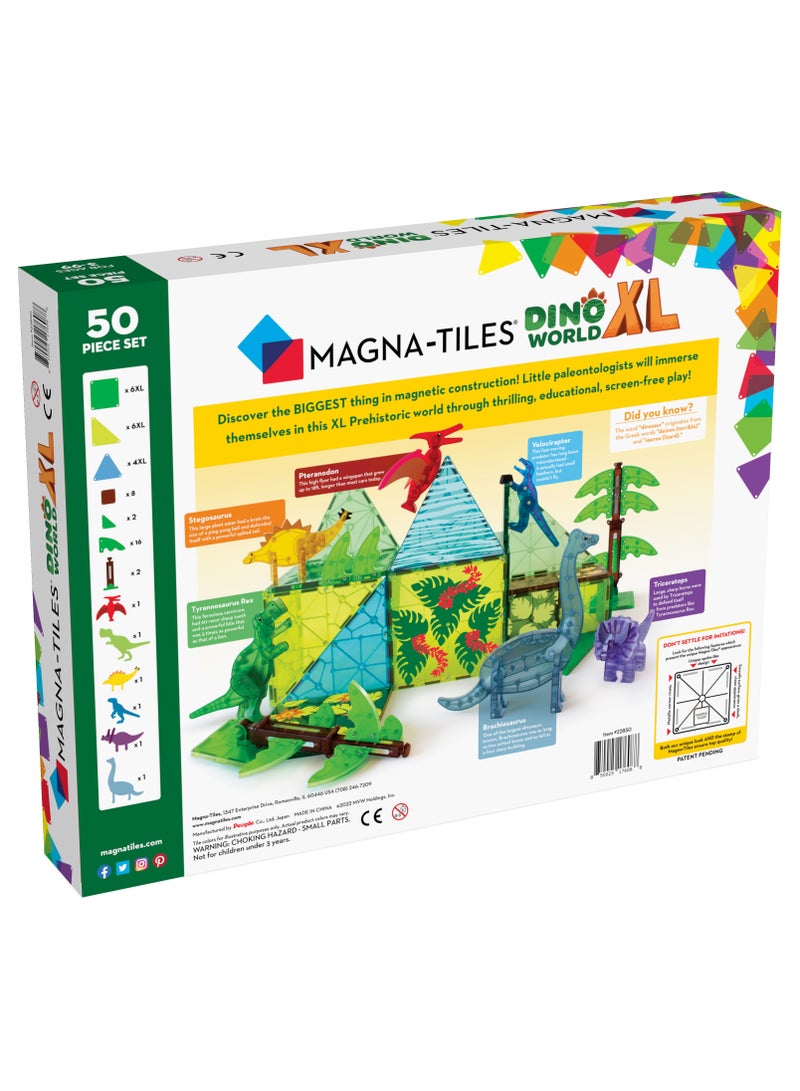 MAGNA-TILES Dino World XL 50 Piece Set - Image 2
