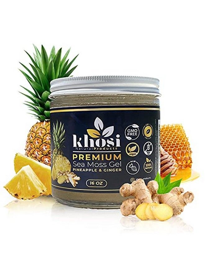 KNP - Premium Wildcrafted Dr Sebi Inspired Sea Moss Gel With Pineapple & Ginger Vitamin And Mineral Rich Sea Moss Gel For Immune Support And Energy Great In Drinks Smoothies And More! (16) - Image 1