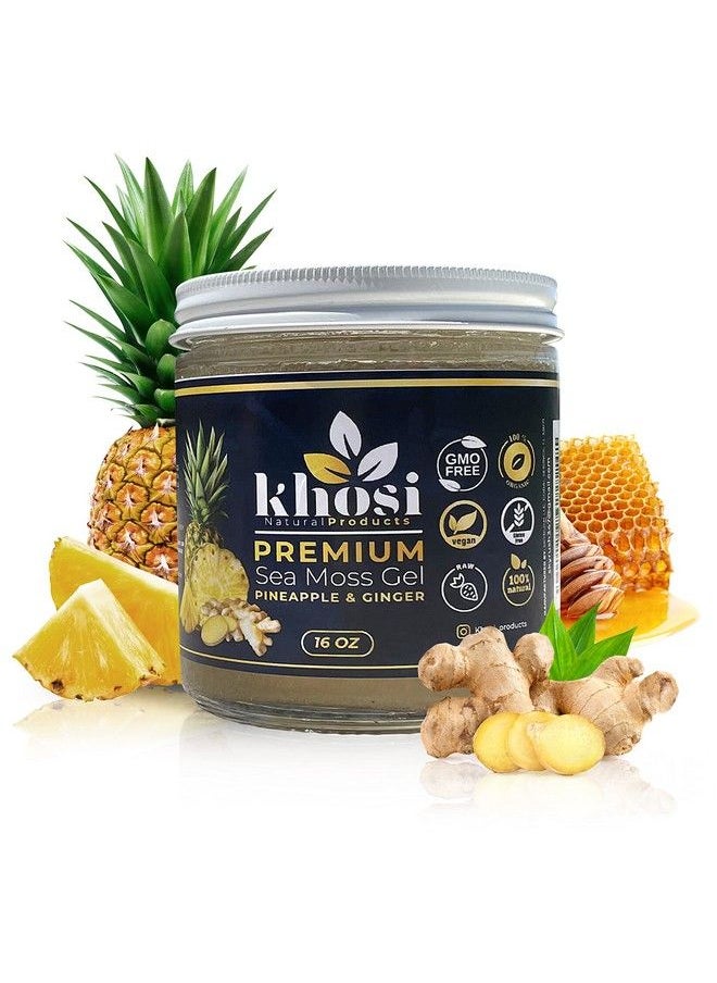 KNP - Premium Wildcrafted Dr Sebi Inspired Sea Moss Gel With Pineapple & Ginger Vitamin And Mineral Rich Sea Moss Gel For Immune Support And Energy Great In Drinks Smoothies And More! (16) - Image 1