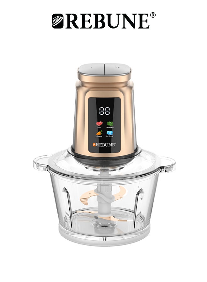 REBUNE Electric Chopper, Powerful Performance For All Your Needs 3 L 500 W RE-2-191 Gold - Image 4