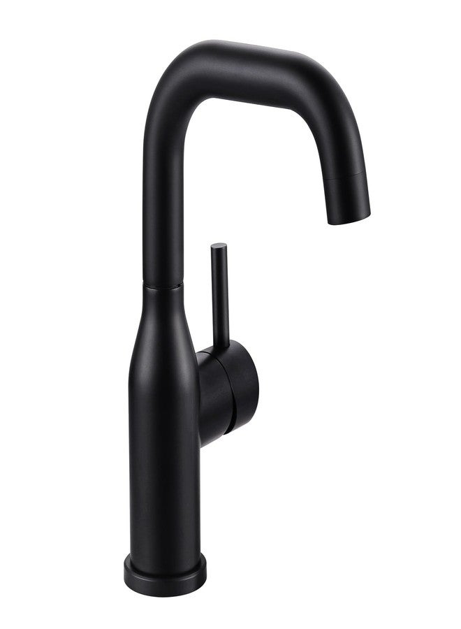 Arcora Bar Sink Faucet Single Hole: ARCORA Matte Black Wet Bar Faucets - Prep Sink Faucet 360 Swivel - Small Kitchen Bathroom Faucet with cUPC Supply Lines - Image 1