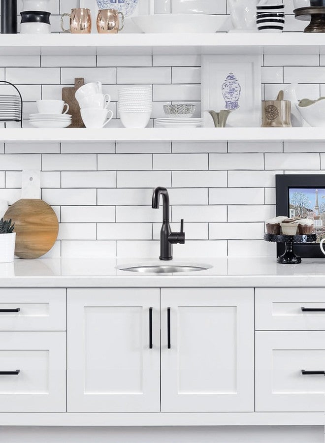 Arcora Bar Sink Faucet Single Hole: ARCORA Matte Black Wet Bar Faucets - Prep Sink Faucet 360 Swivel - Small Kitchen Bathroom Faucet with cUPC Supply Lines - Image 3