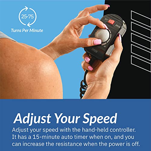 Exerpeutic 2000M Motorized Under Desk Exercise Bike - Electric Legs and Arms Pedal Exerciser - Fitness Equipment for Home Use - Remote Work Office Accessory - Black - Image 3