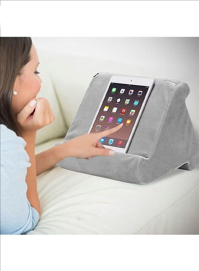 بلومنغ تايم وسادة القراءة وسادة قابلة للضغط وسادة باد وسادة اللوحي, متعدد زاوية الهاتف وسادة الركبة الوقوف, العالمي باد اللوحي القراءة حامل وسادة الوقوف لباد, الكمبيوتر اللوحي, الهواتف الذكية, رمادي - Image 2
