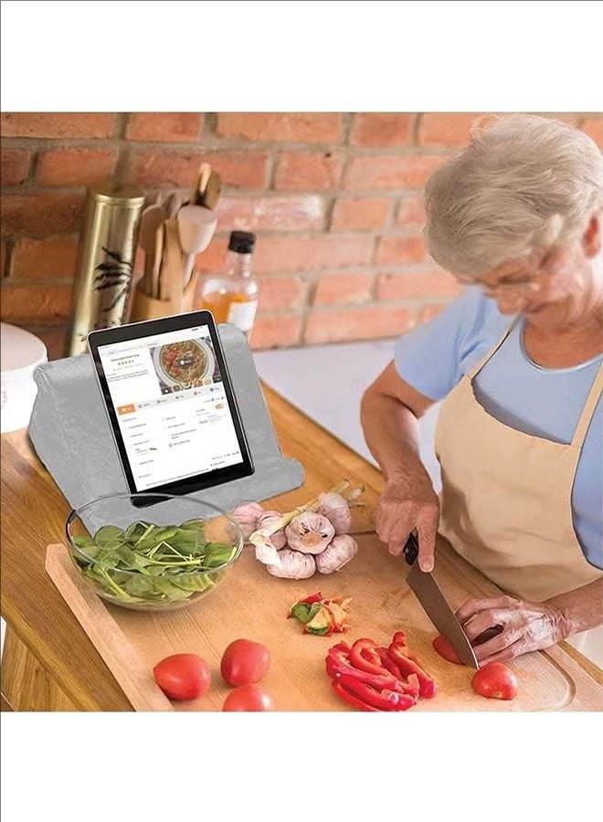 بلومنغ تايم وسادة القراءة وسادة قابلة للضغط وسادة باد وسادة اللوحي, متعدد زاوية الهاتف وسادة الركبة الوقوف, العالمي باد اللوحي القراءة حامل وسادة الوقوف لباد, الكمبيوتر اللوحي, الهواتف الذكية, رمادي - Image 4