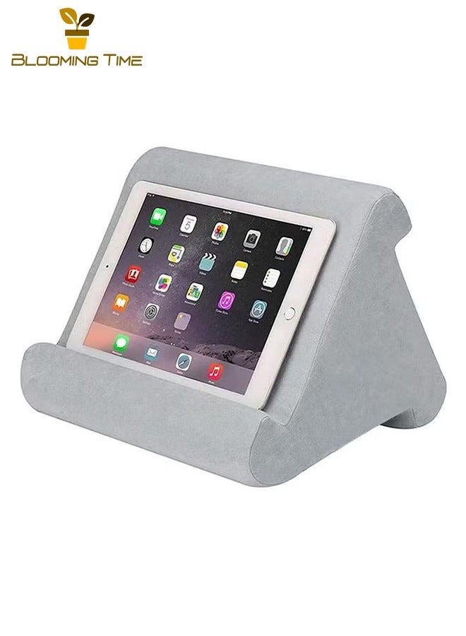 بلومنغ تايم وسادة القراءة وسادة قابلة للضغط وسادة باد وسادة اللوحي, متعدد زاوية الهاتف وسادة الركبة الوقوف, العالمي باد اللوحي القراءة حامل وسادة الوقوف لباد, الكمبيوتر اللوحي, الهواتف الذكية, رمادي - Image 1