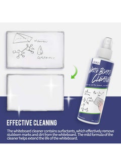 Loukin Non-Toxic Whiteboard Cleaner, 8.5 Fl Oz Dry Erase Board Cleaner, Low-Odor Whiteboard Cleaning Spray With Cloth, Removes Stubborn Marks From Whiteboards  - Image 3
