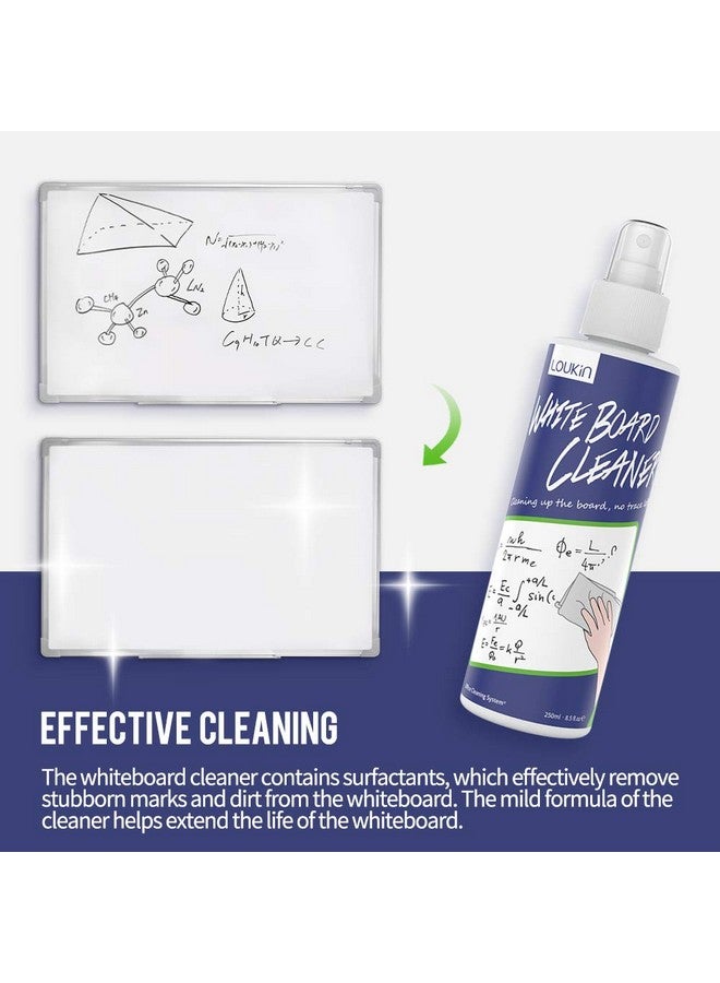 Loukin Non-Toxic Whiteboard Cleaner, 8.5 Fl Oz Dry Erase Board Cleaner, Low-Odor Whiteboard Cleaning Spray With Cloth, Removes Stubborn Marks From Whiteboards  - Image 3