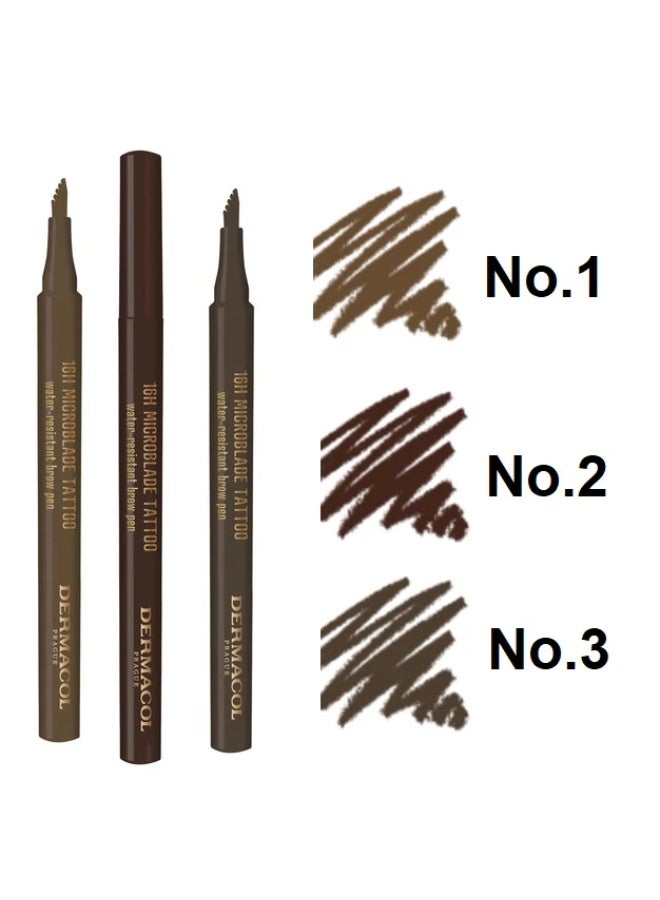 Dermacol 16h Microblade Tattoo Water-Resistant Brow Pen 02 1ml - Image 4