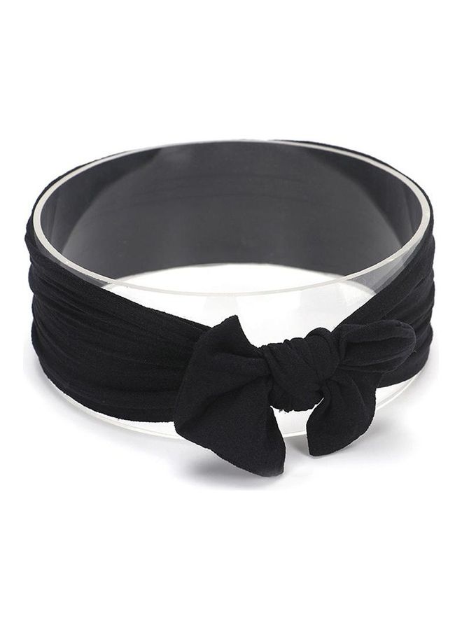 BGM Cute Bow knot Infant Baby Girl Hairband Black - Image 1