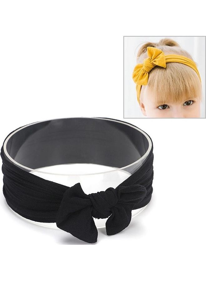 BGM Cute Bow knot Infant Baby Girl Hairband Black - Image 2