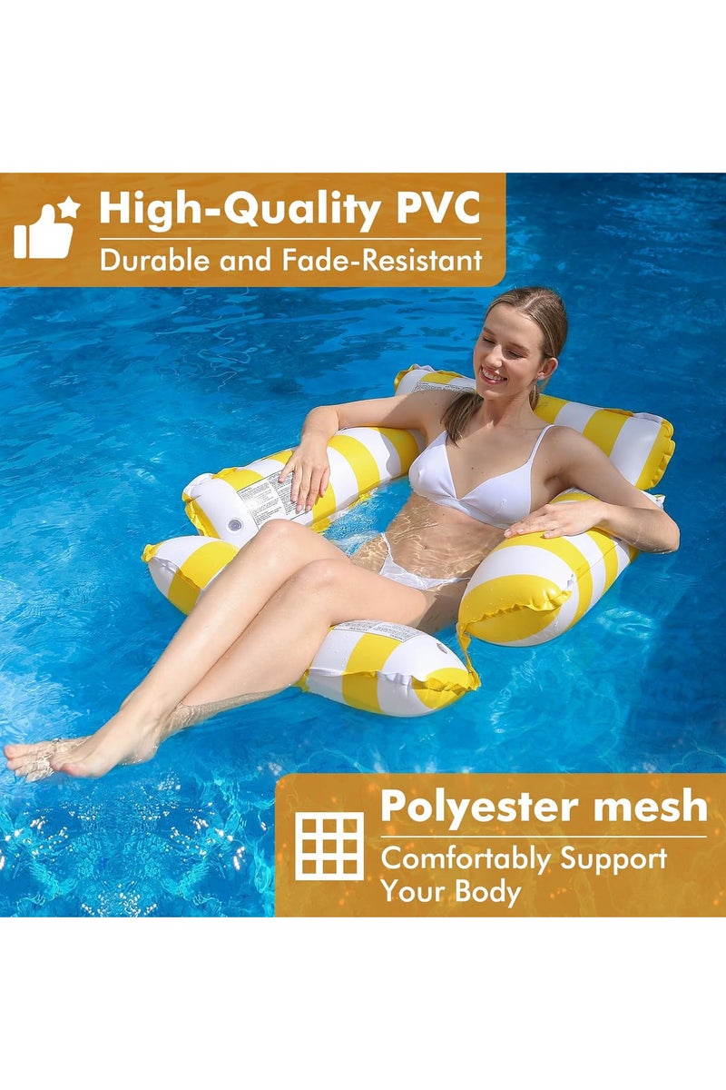 Inflatable pool float Practical, versatile design: hammock, chair, or floating bed Equipped with a strong net for optimal stability and comfort Lightweight and easy to carry, ideal for the pool, beach, or lake Designed to provide maximum comfort and relaxation during your summer adventures! - Image 2