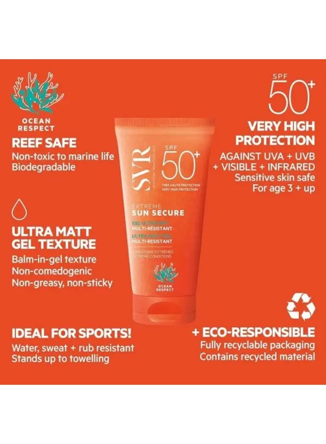 اس في أر جل واقي من الشمس SVR Sun Secure Extreme SPF50+ Ultra Matt متعدد المقاومة 50 مل - Image 2