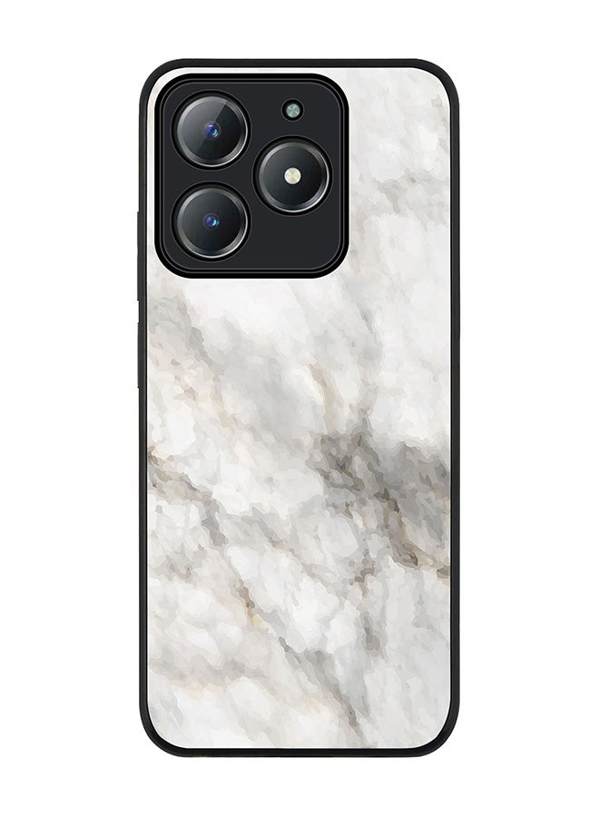 Stylizedd For Realme C63 / Realme C61 4G Case,Slim fit Camera Protection, Shockproof Thin Phone cover  - Marble Print Beige Grey - Image 1