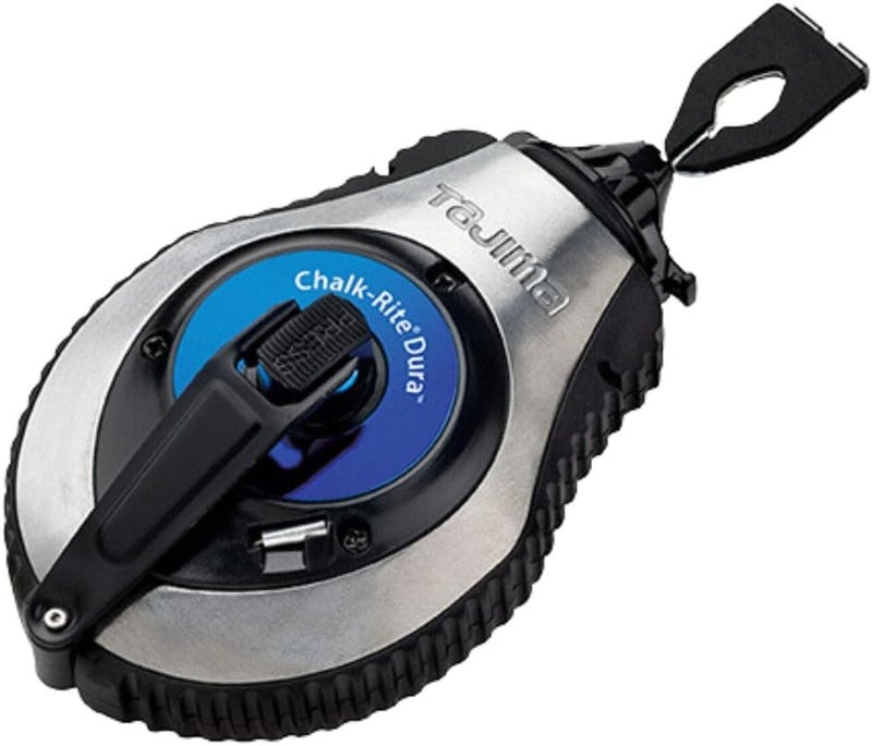 Tajima Chalk Line - Chalk-Rite Dura Chalk Box with Ultra Thin 0.5mm Snap Line & Integrated Handle Release - CR402S - Image 1
