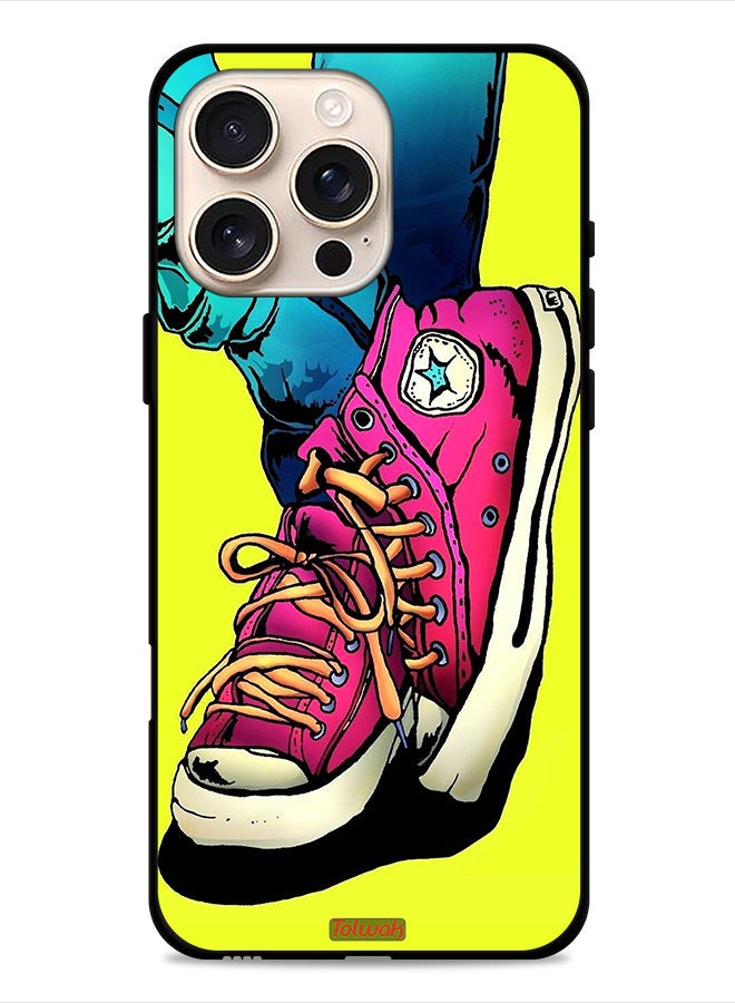 Tolwak Apple iPhone 16 Pro Protective Case Cover Canva Shoes Art - Image 1