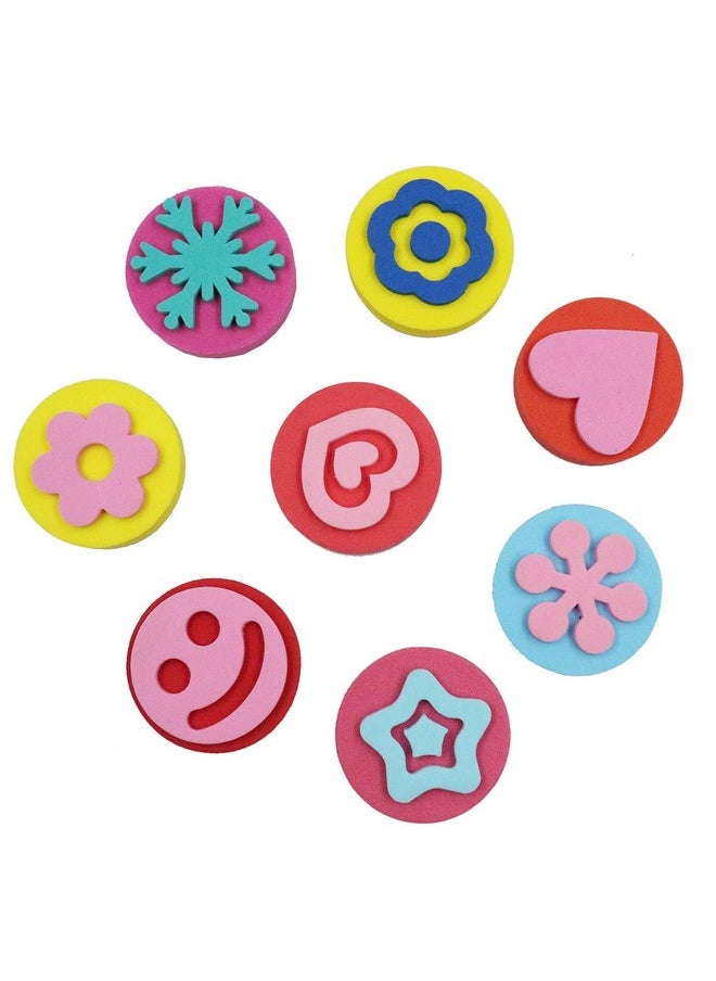 ArtBee ArtBee 6 Colors Ink Pads- Stamp with 6 Disgn Stamps DIY Finger Color-Painting Craft Cardmaking DIY Ink Pad for Kids Montessori Drawing Learning Education Toys  - Image 2