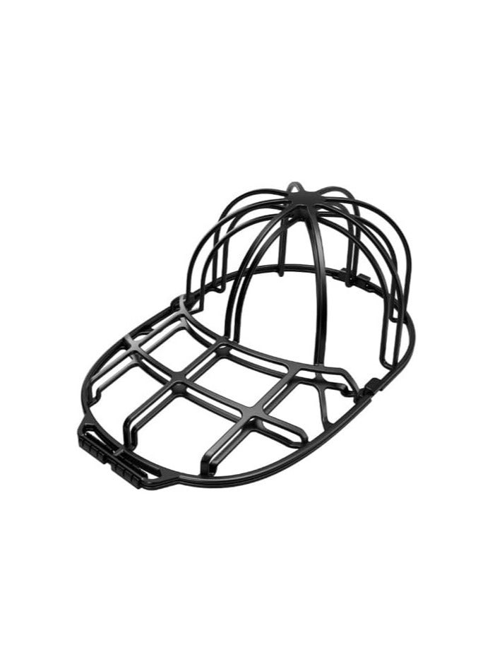Hat Cleaning Machine For Washing Machine Hat Cleaning Cage Baseball Cap Cleaning Cage Hat Cleaning Machine For Washing Machine Baseball Cap Cleaner/Cleaning Protector Baseball Cap Cleaning Rack (Black - 1 Piece)  - Image 1