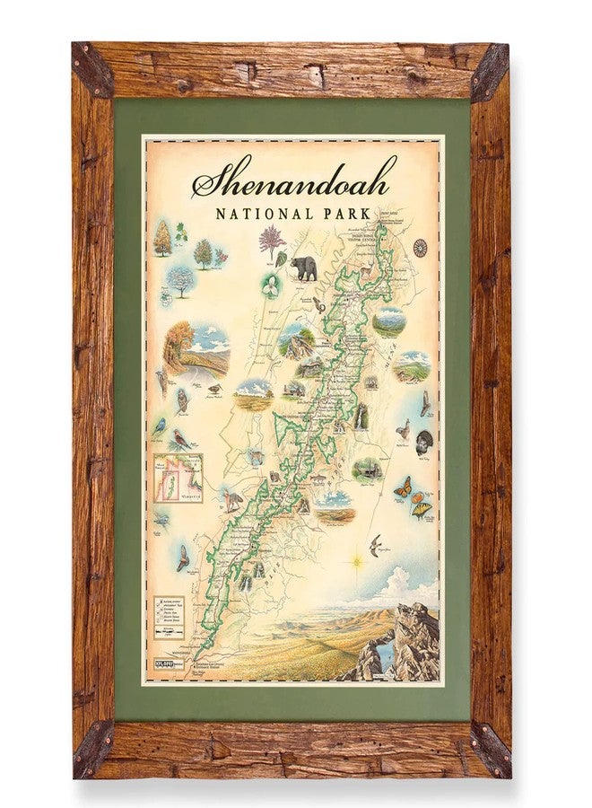 Xplorer Maps Shenandoah National Park Map Poster - 18x24 Vintage-Style Lithographic Print with Soy-Based Inks - Unique Gift for Travelers, Teachers, History Buffs - Made in USA - Image 2