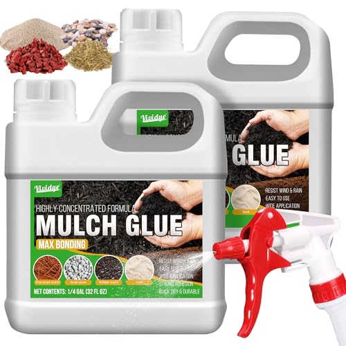 Vividye Gravel Binder & Mulch Glue - 0.5 Gallon Rock Glue for Landscaping, Ready-to-Use Spray | Stabilizes & Bonds Pea Gravel, Bark, Sand, Pine Straw | Long-Lasting Lockdown for Garden, Pathways, Flower Beds - Image 1