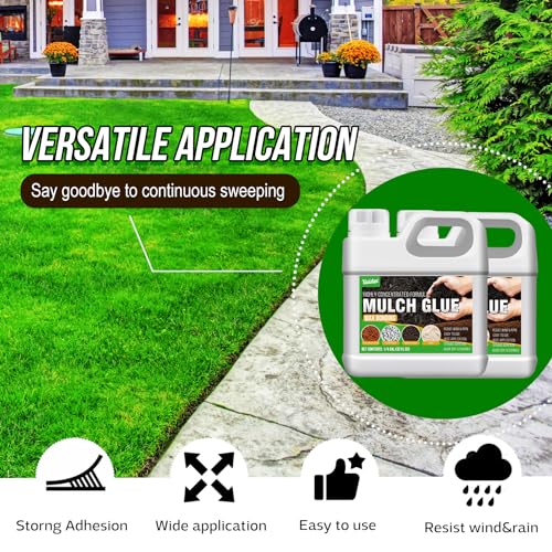 Vividye Gravel Binder & Mulch Glue - 0.5 Gallon Rock Glue for Landscaping, Ready-to-Use Spray | Stabilizes & Bonds Pea Gravel, Bark, Sand, Pine Straw | Long-Lasting Lockdown for Garden, Pathways, Flower Beds - Image 2