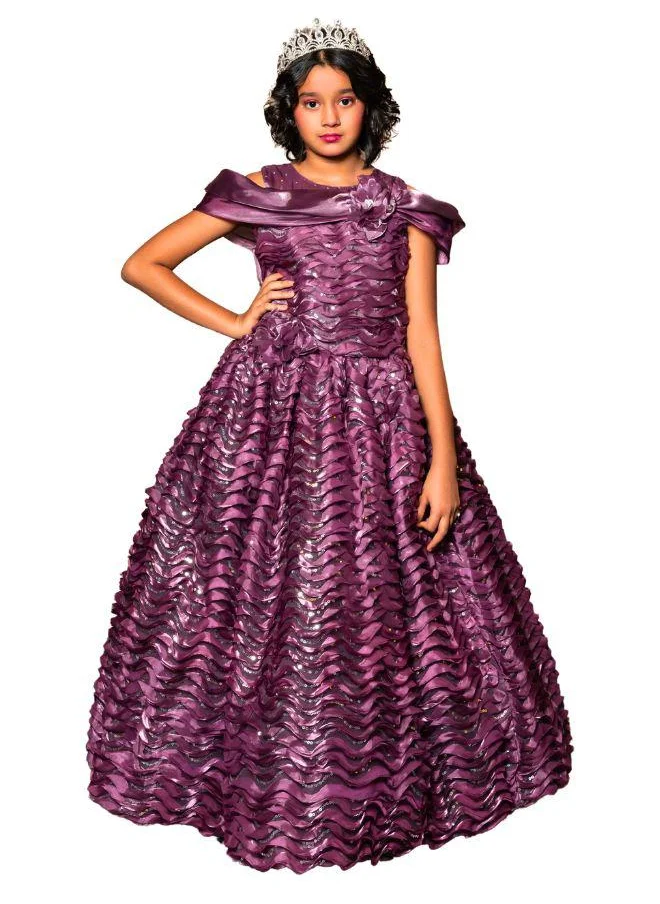 babyqlo Regal Majesty Princess Gown Plum Elegance