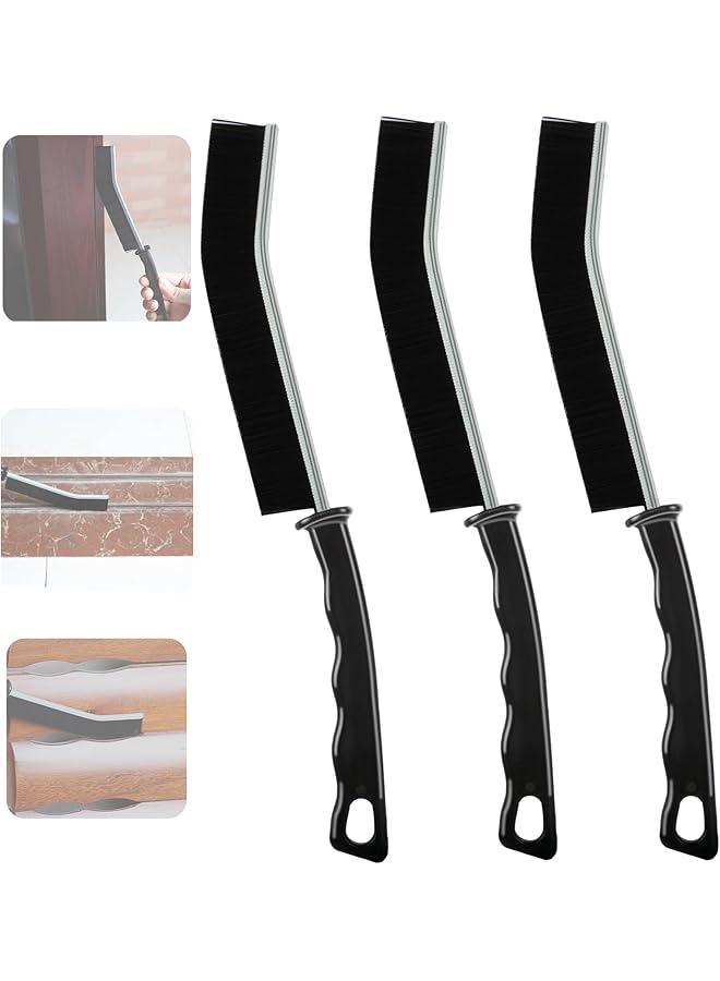 promass Hard Bristle Crevice Cleaning Brush, Crevice Cleaning Brush, Multifunctional Bathroom Gap Cleaning Brush, Crevice Cleaning Tool for Corner Kitchen Bathroom Window Groove (3PCS) - Image 1