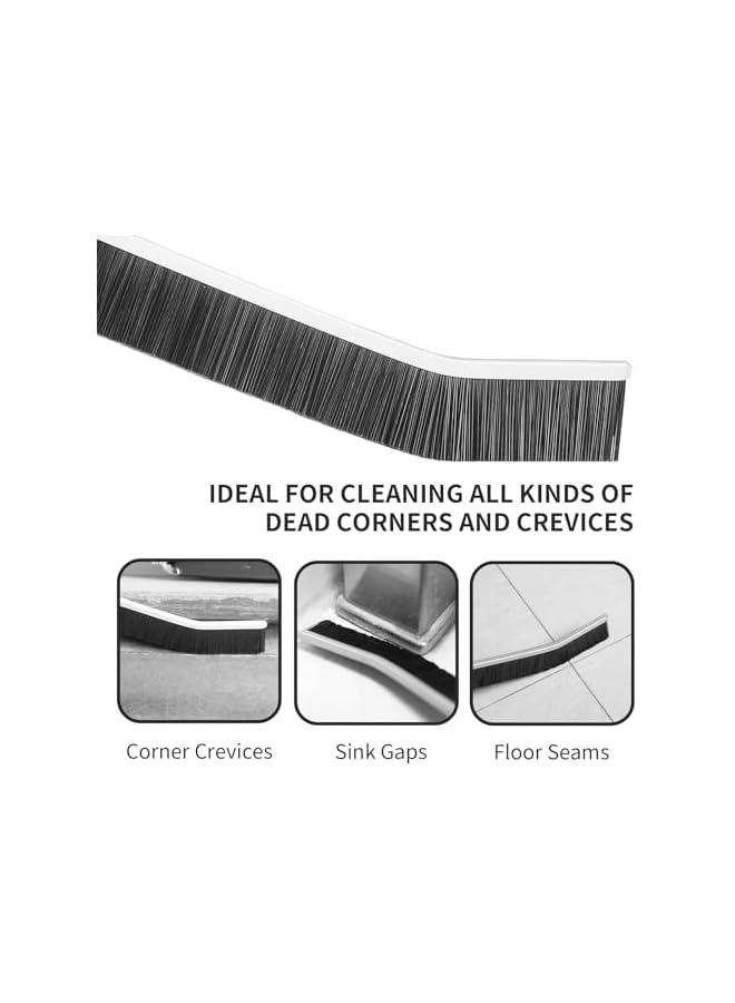 promass Hard Bristle Crevice Cleaning Brush, Crevice Cleaning Brush, Multifunctional Bathroom Gap Cleaning Brush, Crevice Cleaning Tool for Corner Kitchen Bathroom Window Groove (3PCS) - Image 4