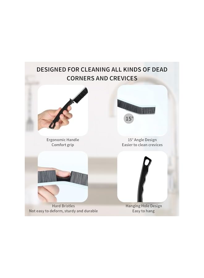 promass Hard Bristle Crevice Cleaning Brush, Crevice Cleaning Brush, Multifunctional Bathroom Gap Cleaning Brush, Crevice Cleaning Tool for Corner Kitchen Bathroom Window Groove (3PCS) - Image 2