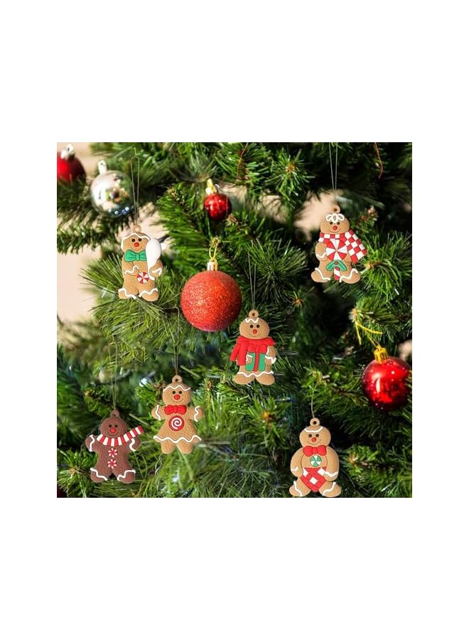 The Bros 12pcs Gingerbread Christmas Decorations - Hanging Ornaments for Holiday Tree Home Decor - Image 5