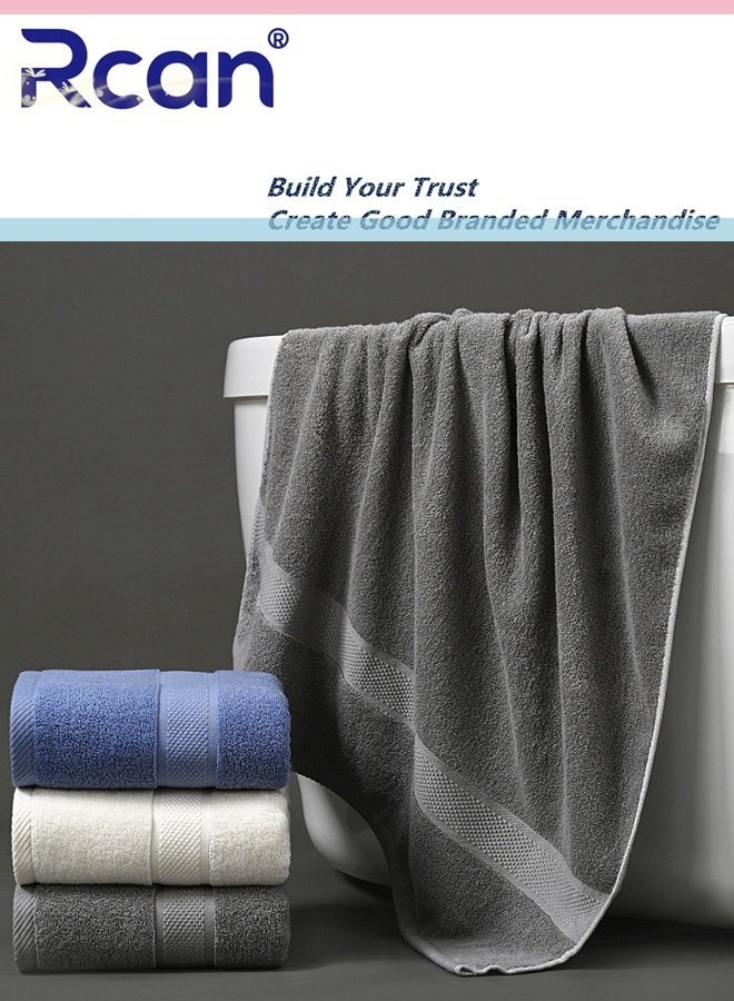 Rcan Premium Cotton Bath Towels Set Ultra Soft Towels Large Shower Towels 140x70cm Soft Feel Quick Dry Highly Absorbent Durable Towels - Image 4