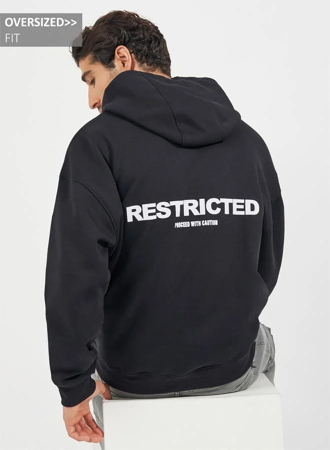 Styli Back Print Heavy Oversized Hoodie