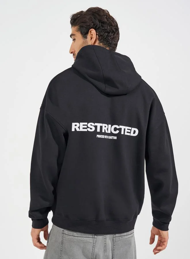 Styli Back Print Heavy Oversized Hoodie