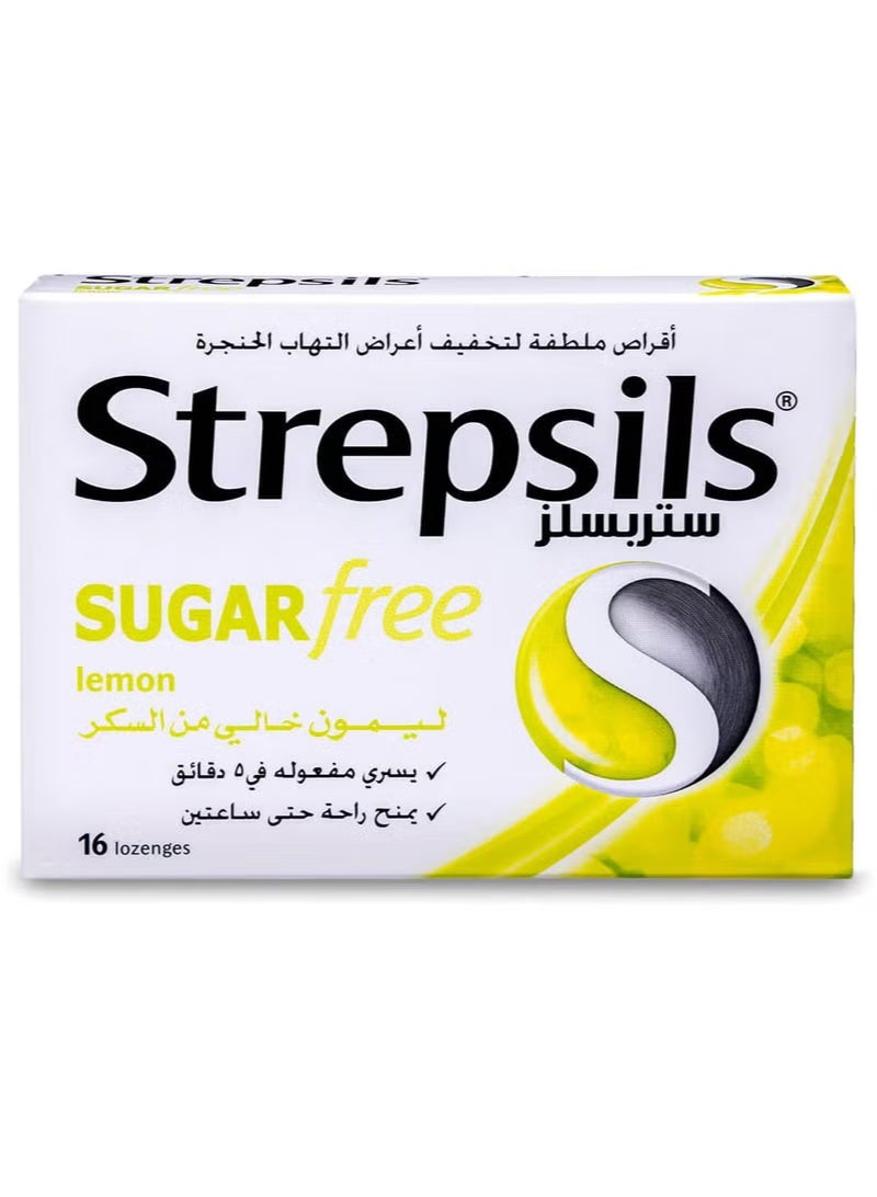 Strepsils Lozenge 16pcs Lemon Sugar Free - Image 1