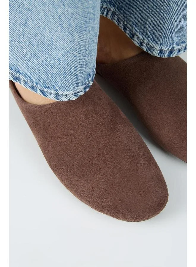 Manijero  Campos Women's Genuine Leather Flat Sole Coffee Slippers. for Women | Best Price UAE