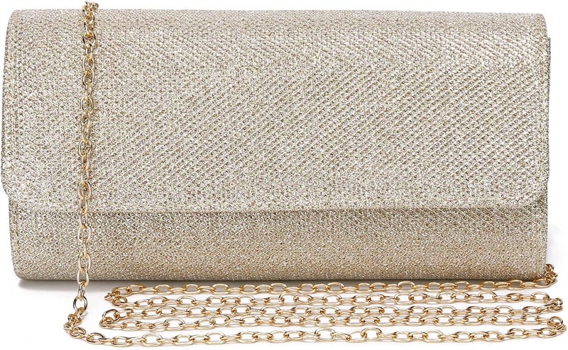 Outrip Women's Evening Bag Clutch Purse Glitter Party Wedding Handbag with Chain - Image 1