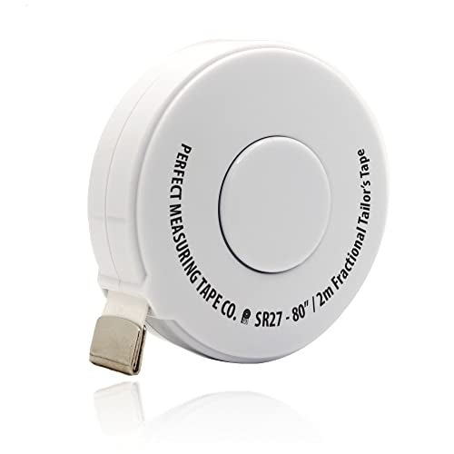 Perfect Measuring Tape - Premium Retractable Tailor’s Tape Measure & Crafters Tape – 80″ / 2m - Pocket Sized Fractional Inch & Metric Tape Measure for Fabric, Body, and Sewing Measurements - Image 1
