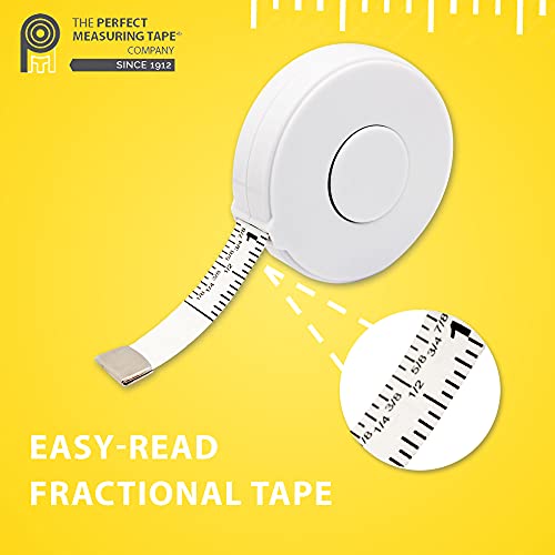 Perfect Measuring Tape - Premium Retractable Tailor’s Tape Measure & Crafters Tape – 80″ / 2m - Pocket Sized Fractional Inch & Metric Tape Measure for Fabric, Body, and Sewing Measurements - Image 4