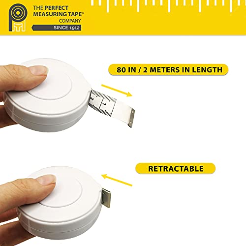 Perfect Measuring Tape - Premium Retractable Tailor’s Tape Measure & Crafters Tape – 80″ / 2m - Pocket Sized Fractional Inch & Metric Tape Measure for Fabric, Body, and Sewing Measurements - Image 5