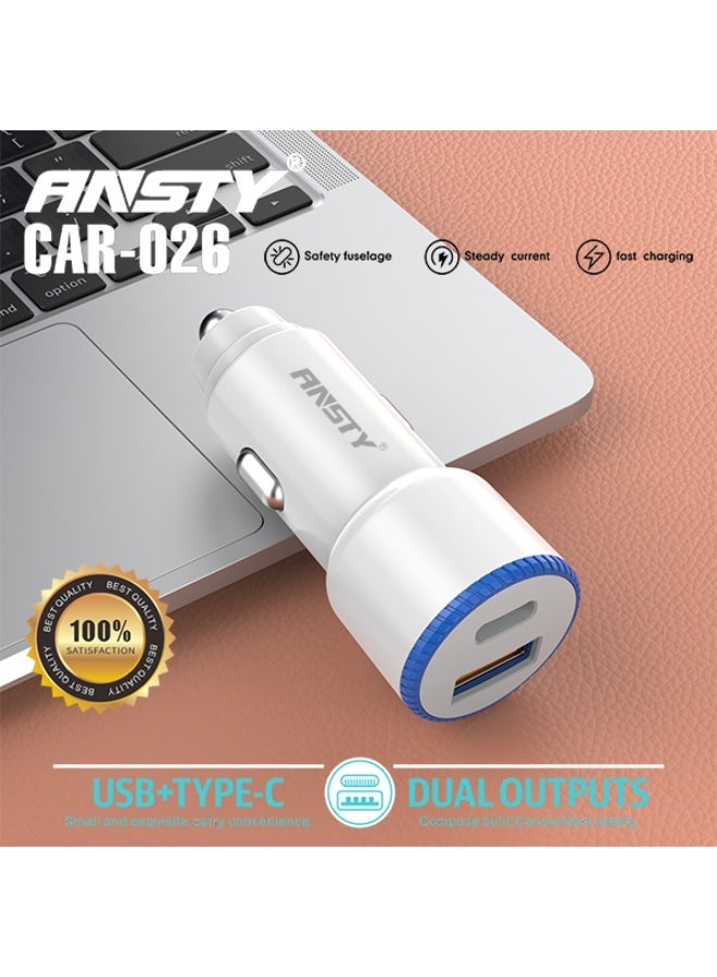 ANSTY CAR-026 Ultra-Fast PD Car Charger - High-Power Delivery, Intelligent Safety Chip, and Sleek Compact Design for iPhone & Android - Image 2