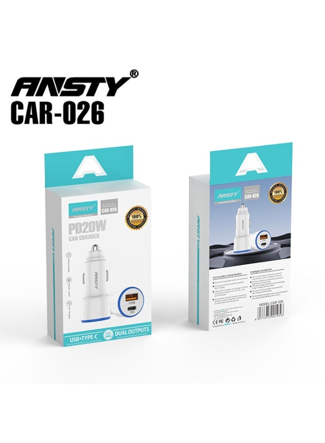 ANSTY CAR-026 Ultra-Fast PD Car Charger - High-Power Delivery, Intelligent Safety Chip, and Sleek Compact Design for iPhone & Android - Image 3