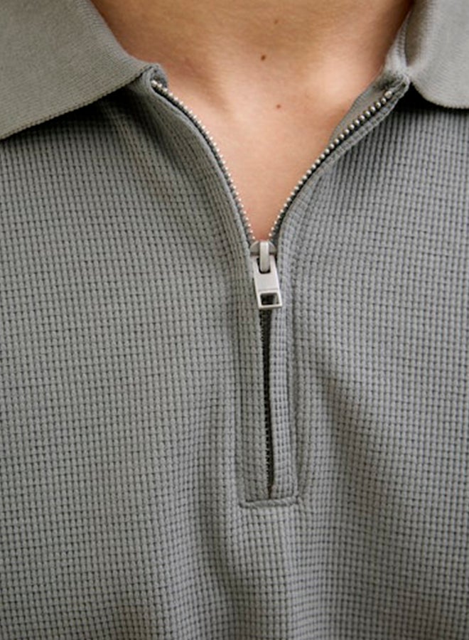 JACK & JONES Mens Austin Zip Polo - Image 5