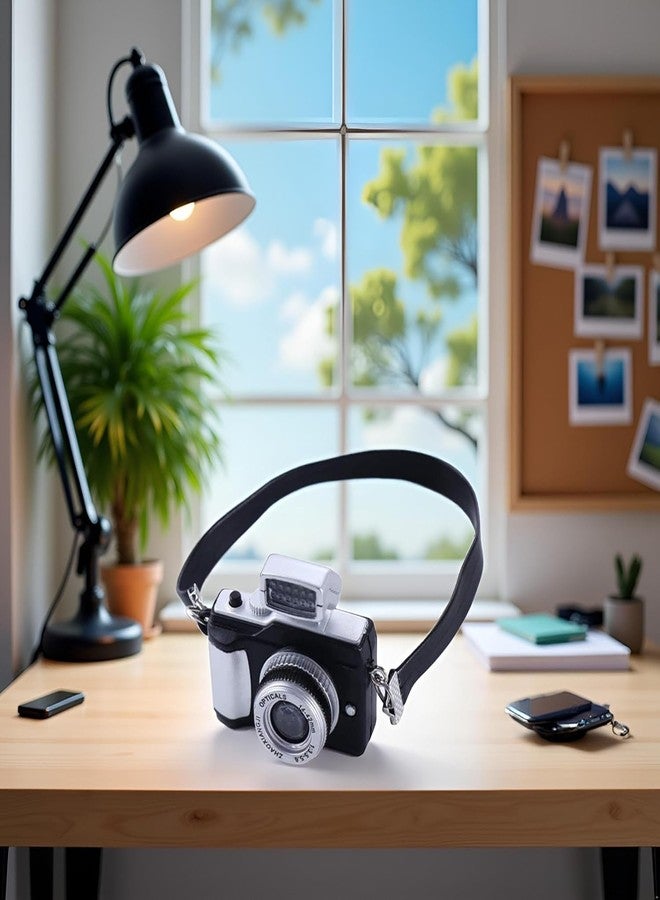 HODASHI Miniature Camera 1:4 Scale Mini Camera Prop Mini Camera Ornament Vintage Camera Model Digital Mini Decoration Accessories Photography Props - Image 5