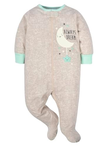 Gerber Unisex Baby 4 Pack Sleep N Play Footie Elephants Newborn - Image 3