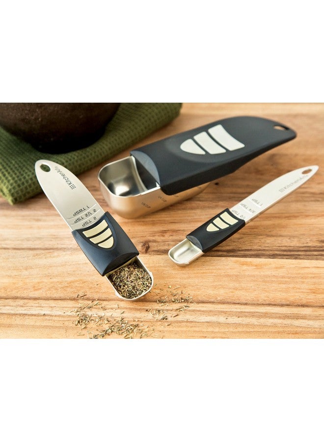 KitchenArt KitchenArt 54210 Cook's Pro Adjust-A-Measure Set, 3-Piece, Satin - Image 3