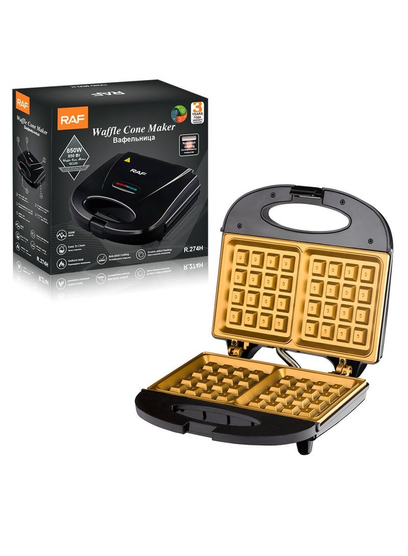 آر إيه أف ماكينة ساندويتش تسخين منزلية على الوجهين ماكينة إفطار متعددة الوظائف ماكينة الخبز - Image 1