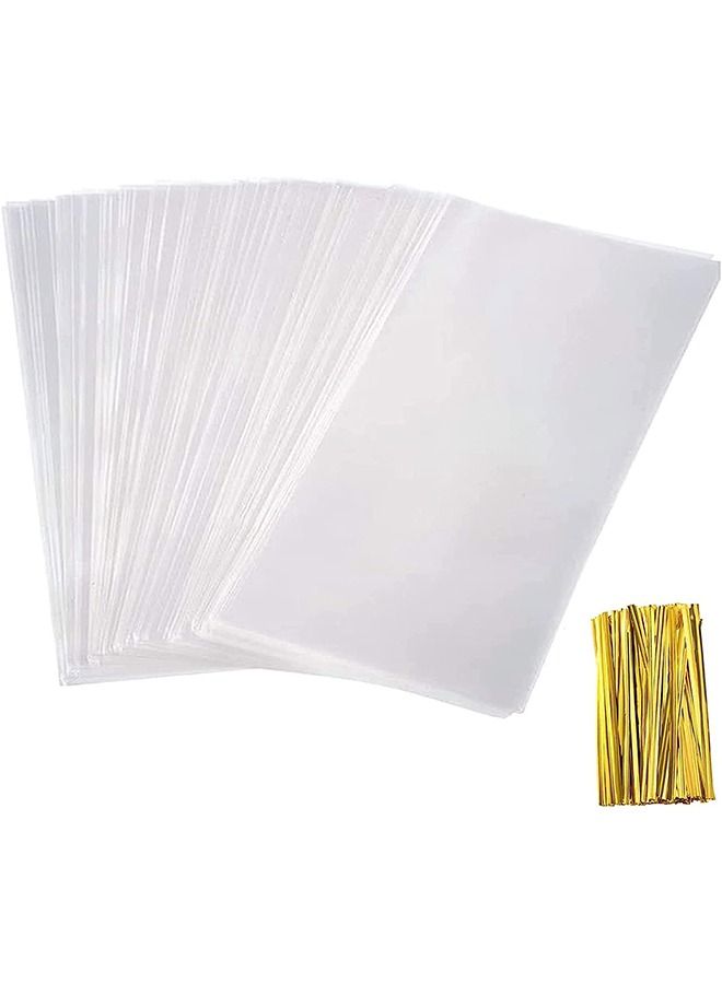 Cellophane Bags 100 pcs Cellophane Treat Bags For Gift Wrapping Wedding Cookie Birthday Cake Pops Gift Candy Buffet Supplies - Image 1