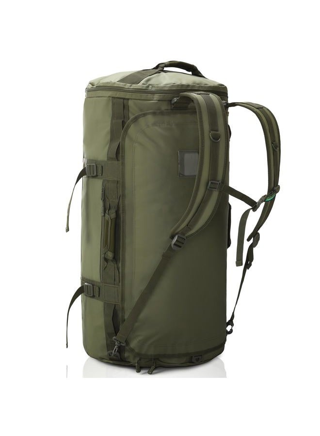 Haimont Large Duffle Backpack Bag for Men Travel, Heavy Duty Duffel Bags with Shoes Compartment for Long Trip, Camping, Water-resistant, 90L, Army Green - Image 1
