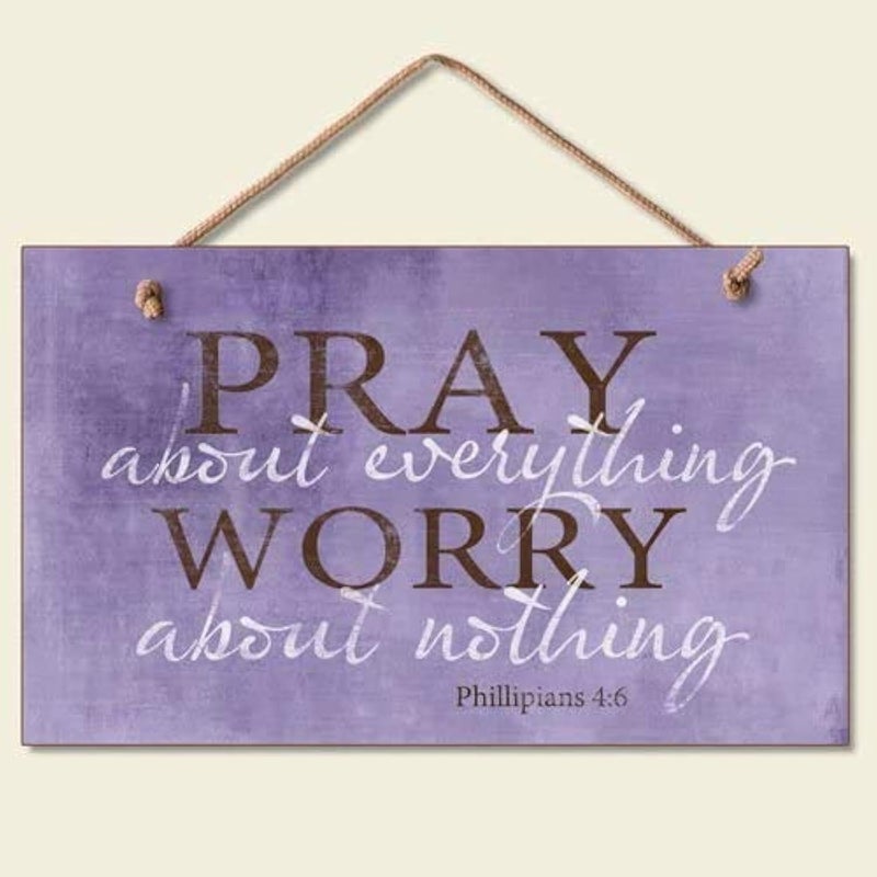bouti1583 Pray About Everything Wooden Sign Decor 95 by 575 41250 Standard Version