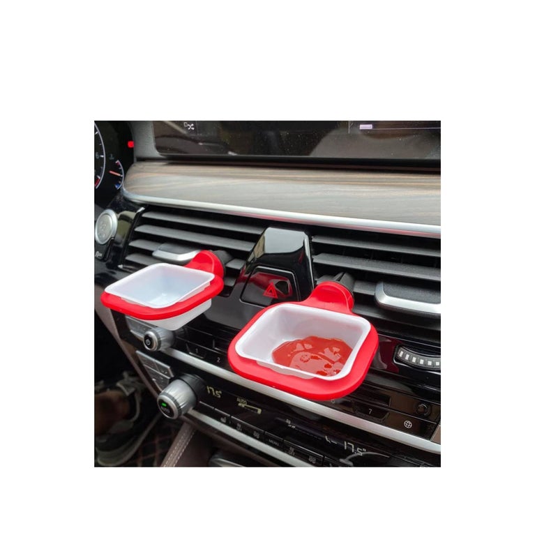 SOLARAE Car Sauce Holder Vent Dip Clip, Car Accessories for Sauce Mini Sauce Holder Removable Dipping Sauces Holder Dipping Dish Container for Car Vent - Image 3